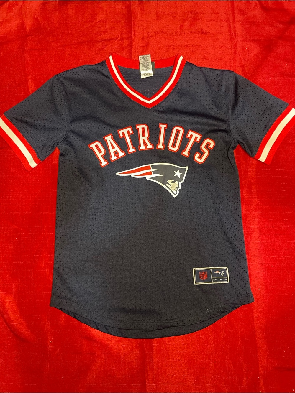 NFL New England Patriots Youth Large 14/16 Jersey Shirt Navy Women’s XS/S